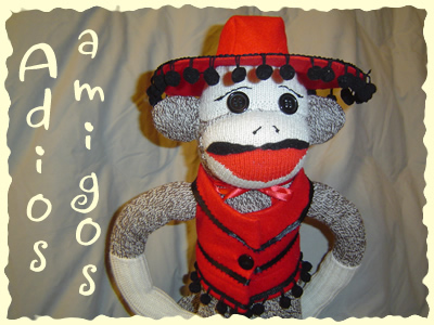 rolling sock monkey